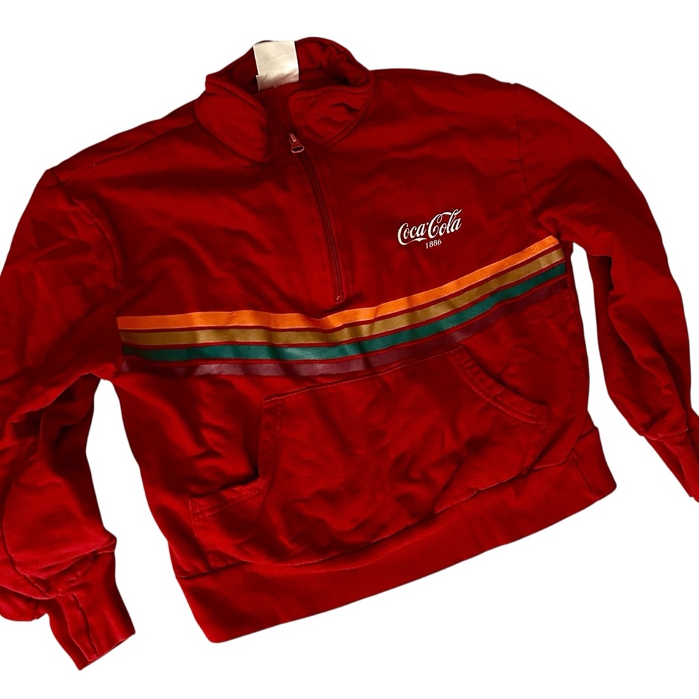 Coca Cola Red Kids Sweatshirt with Stripes